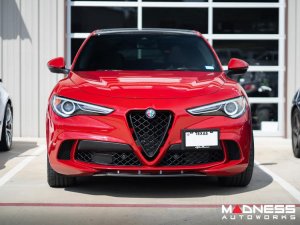  Alfa Romeo Stelvio Front Splitter - Carbon Fiber - Quadrifoglio